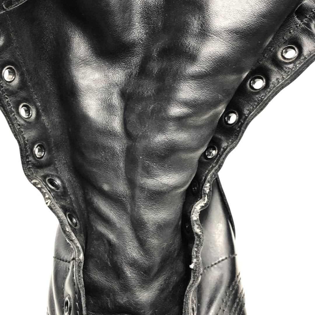 1980s Corcoran Steel Toe Straight Tip Military Jump Boots, Made in USA, Size 10E, Men's Size 11" /saa014530 Men's 28.0cm genuine leather black type Vintage Second Hand