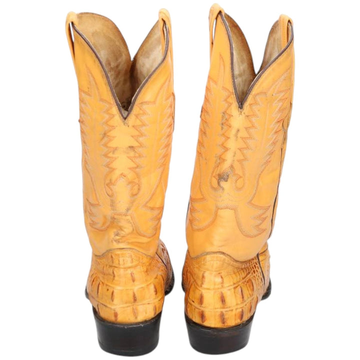 Rodeo Bravo all-over print western boots, size 27 1/2 Men's 27.0cm genuine leather brown type Vintage Second Hand
