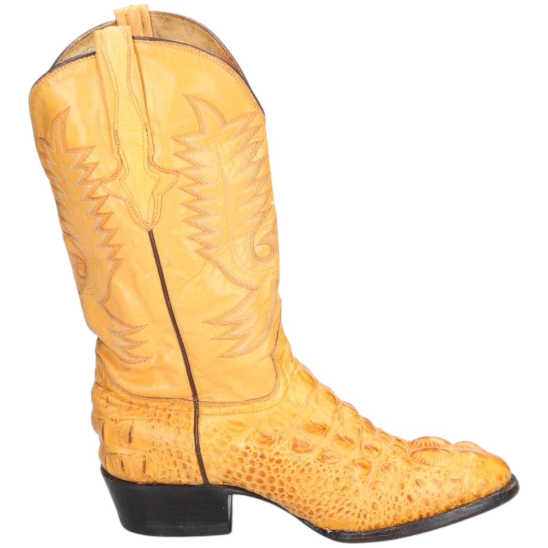 Rodeo Bravo all-over print western boots, size 27 1/2 Men's 27.0cm genuine leather brown type Vintage Second Hand