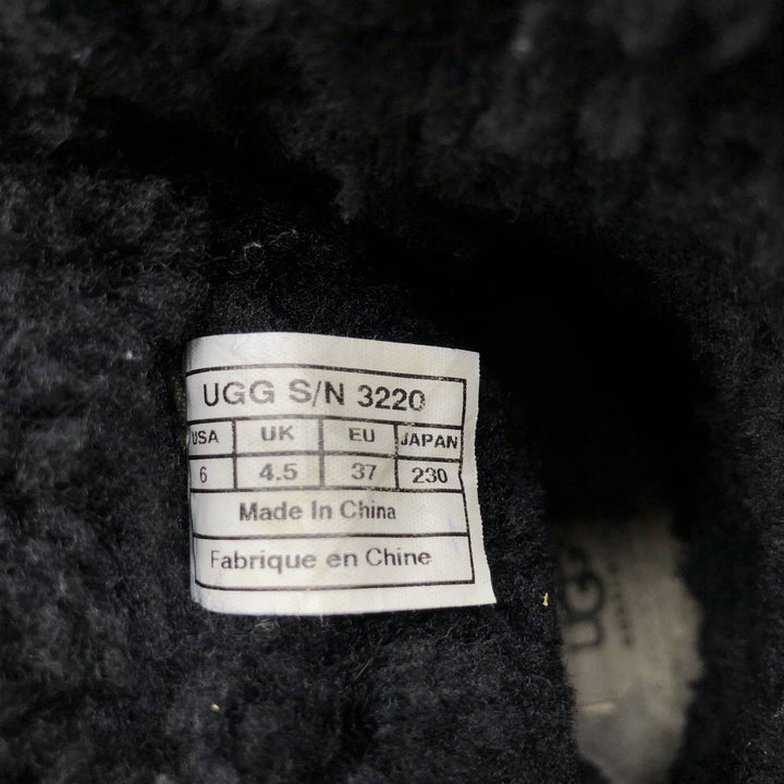 UGG sheepskin boots 6 Women's 23.0cm genuine leather black type Vintage Second Hand