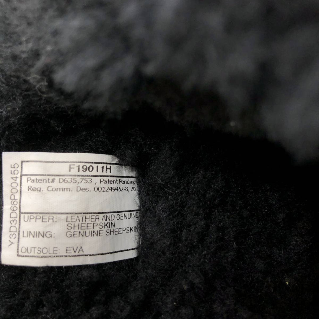 UGG sheepskin boots 6 Women's 23.0cm genuine leather black type Vintage Second Hand