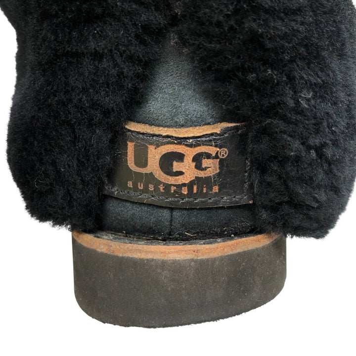 UGG sheepskin boots 6 Women's 23.0cm genuine leather black type Vintage Second Hand