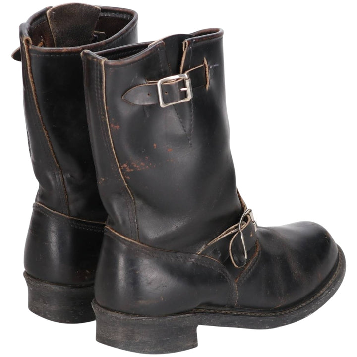 Steel Toe Engineer Boots Women's 23.0cm genuine leather black type Vintage Second Hand