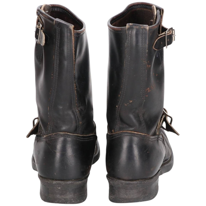 Steel Toe Engineer Boots Women's 23.0cm genuine leather black type Vintage Second Hand