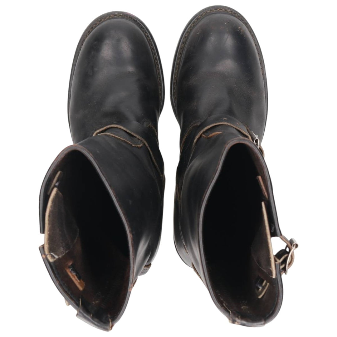 Steel Toe Engineer Boots Women's 23.0cm genuine leather black type Vintage Second Hand
