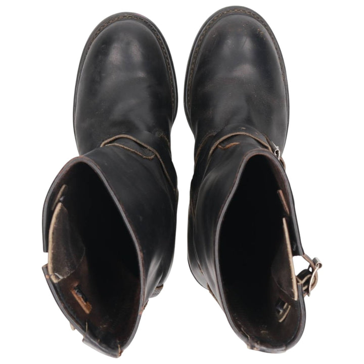 Steel Toe Engineer Boots Women's 23.0cm genuine leather black type Vintage Second Hand