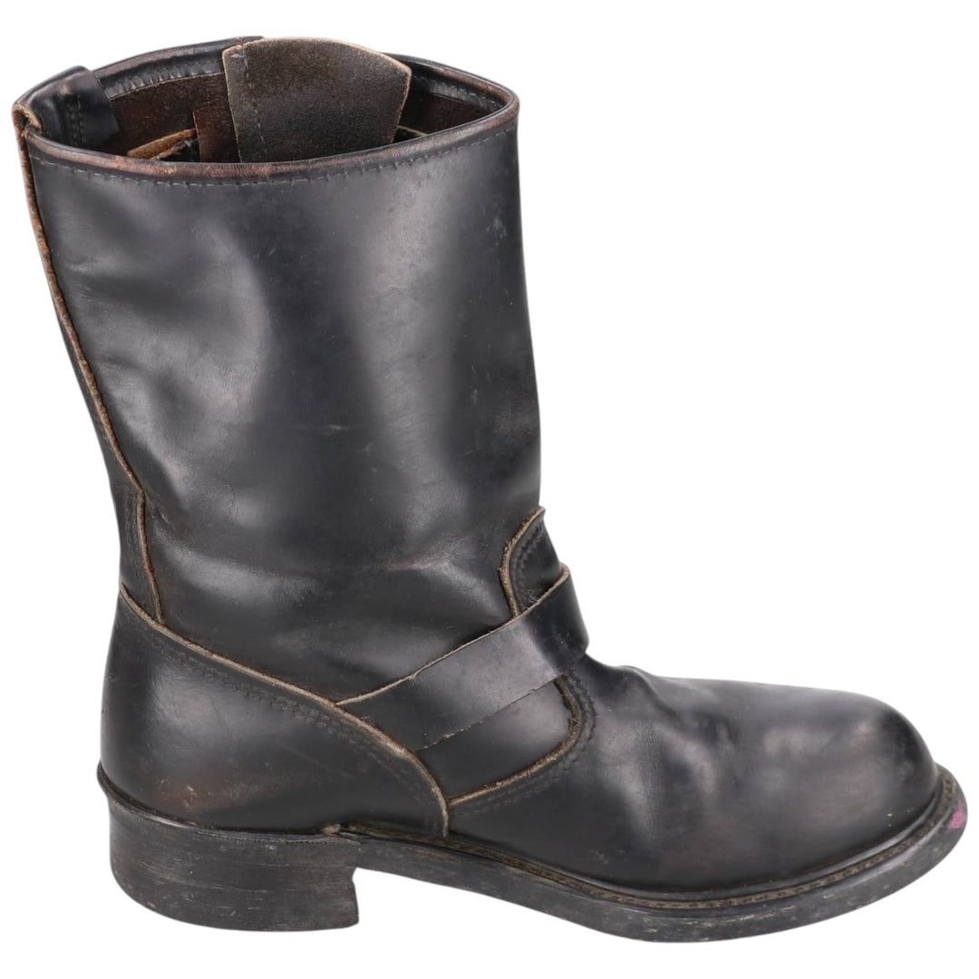 Steel Toe Engineer Boots Women's 23.0cm genuine leather black type Vintage Second Hand