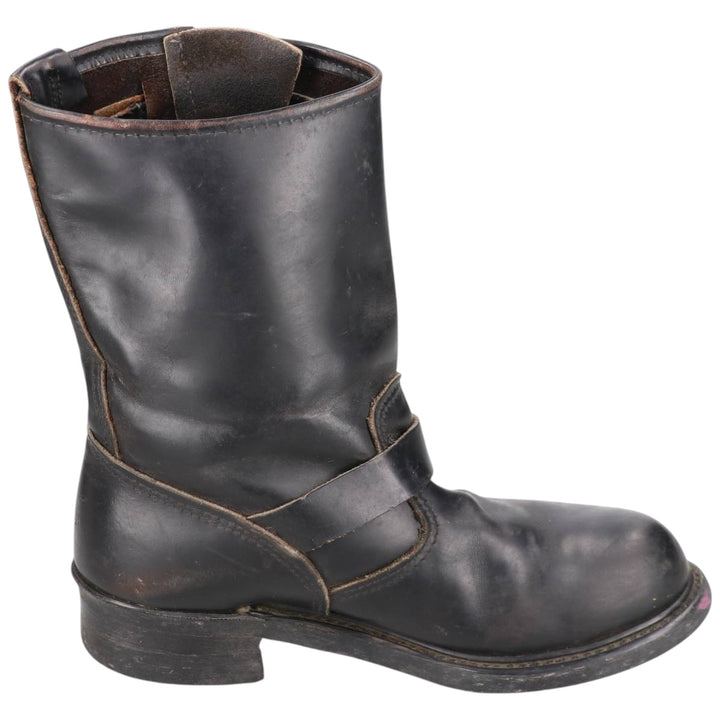 Steel Toe Engineer Boots Women's 23.0cm genuine leather black type Vintage Second Hand