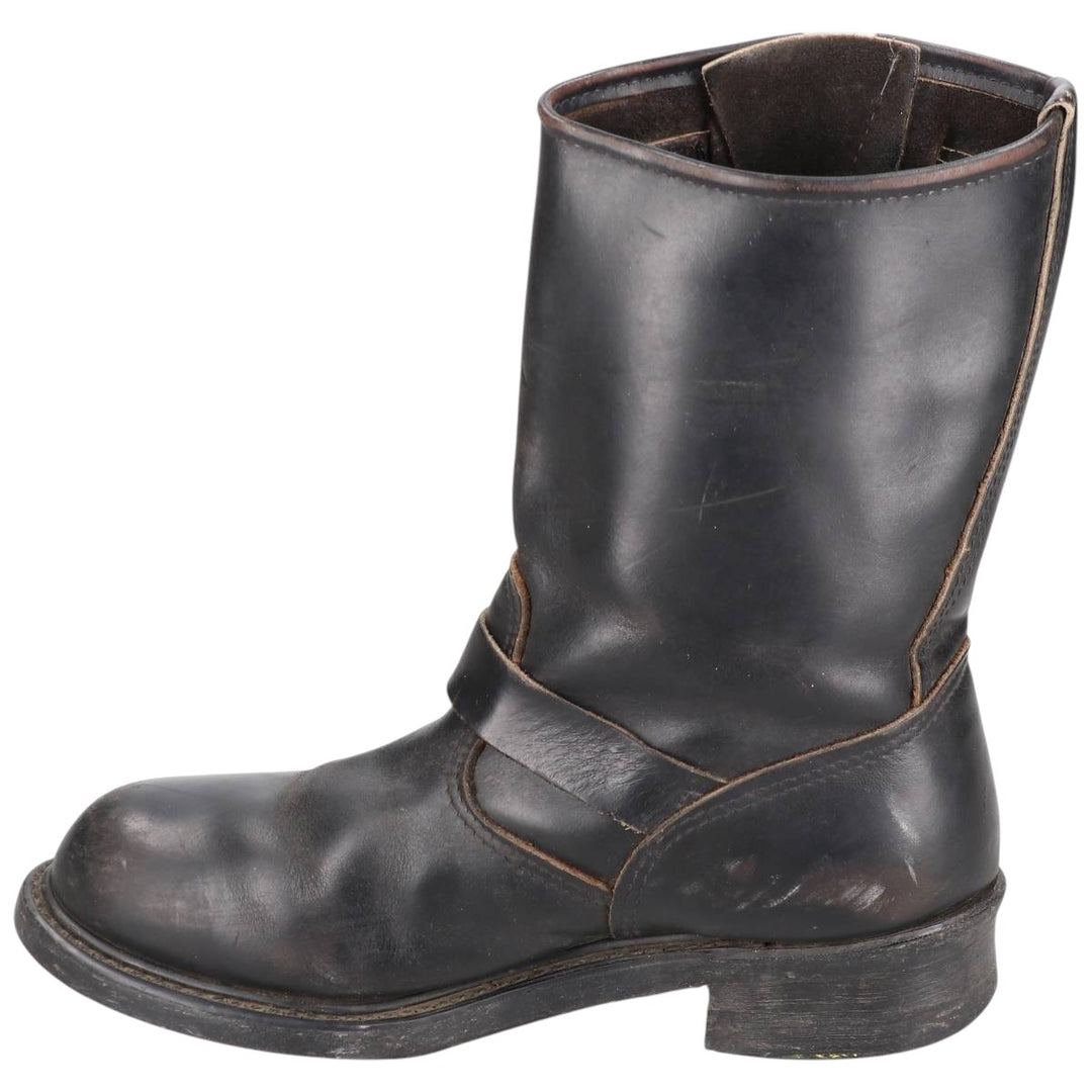 Steel Toe Engineer Boots Women's 23.0cm genuine leather black type Vintage Second Hand