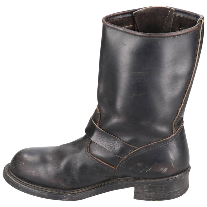 Steel Toe Engineer Boots Women's 23.0cm genuine leather black type Vintage Second Hand