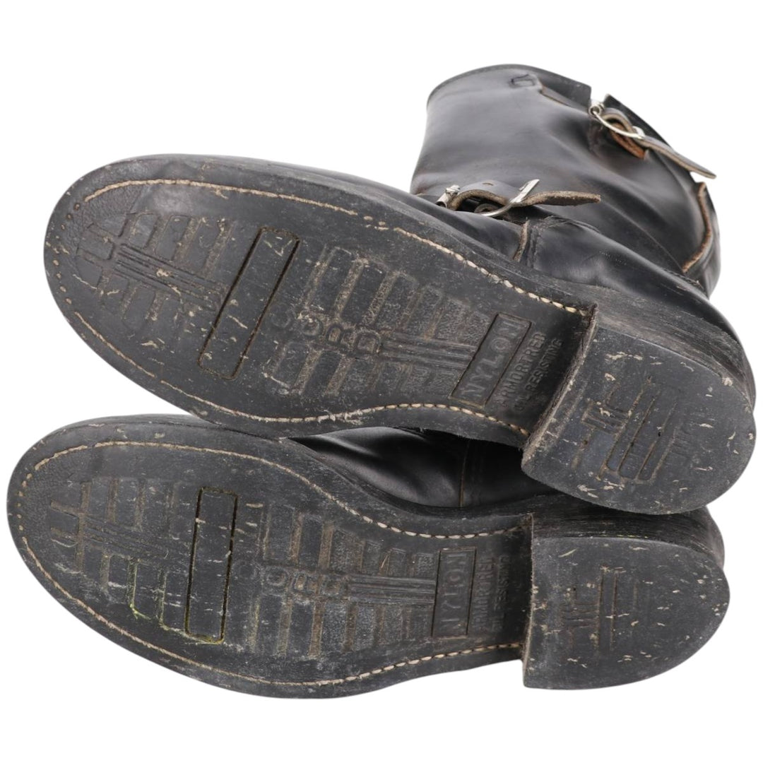 Steel Toe Engineer Boots Women's 23.0cm genuine leather black type Vintage Second Hand