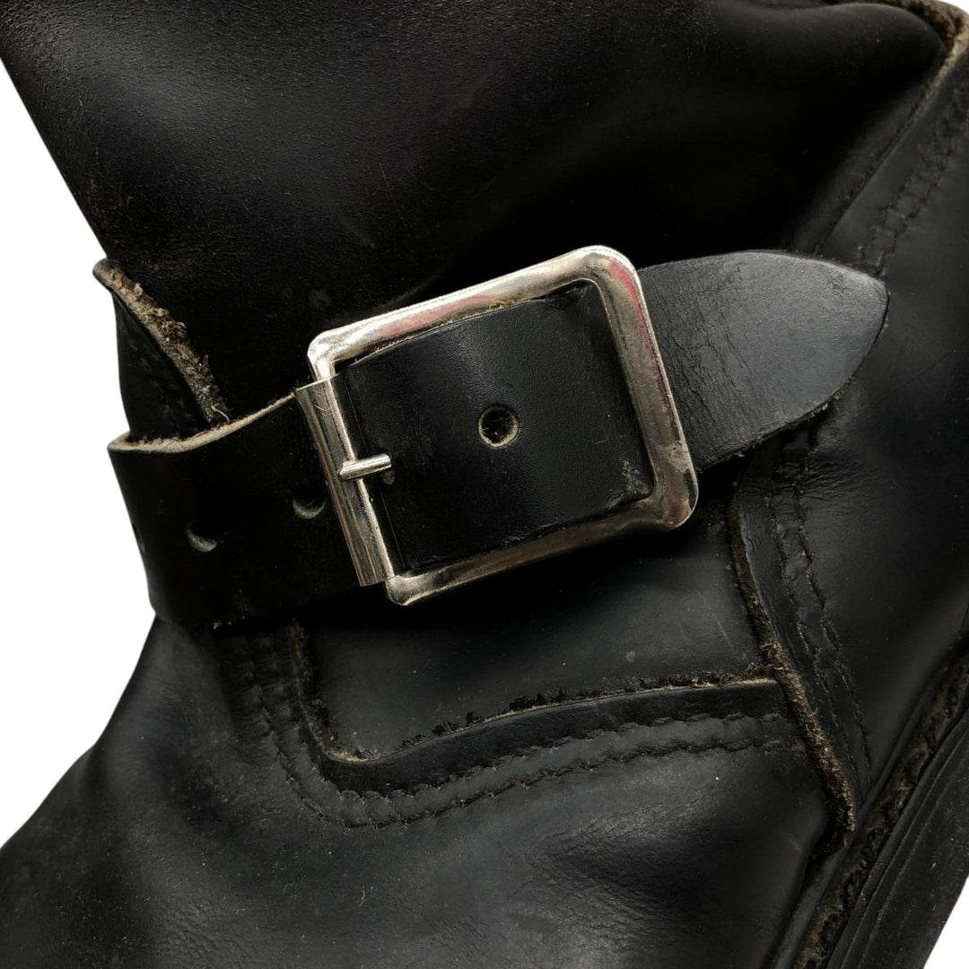 Steel Toe Engineer Boots Women's 23.0cm genuine leather black type Vintage Second Hand