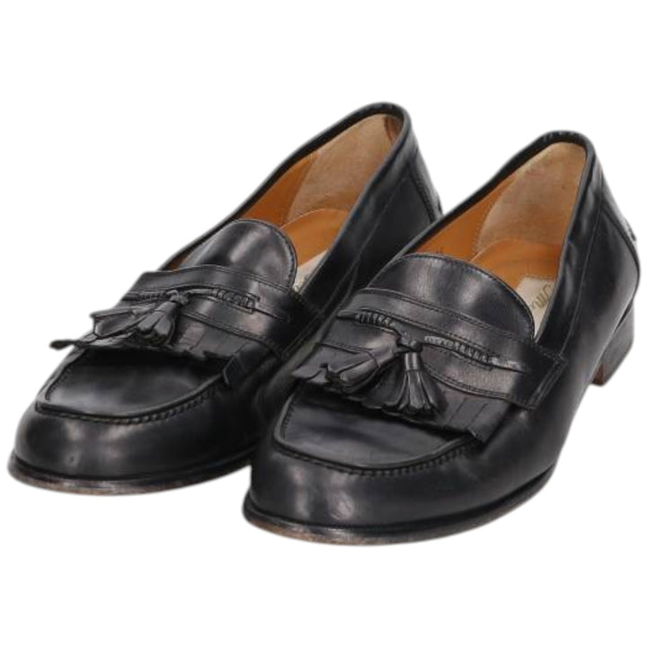 Mezlan Quilted Tassel Loafers, Made in Spain, 9 1/2D, Men's Size 10.8" (saa014561) Men's 27.5cm genuine leather black type Vintage Second Hand