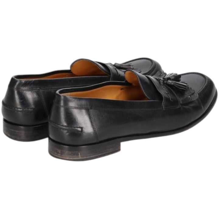 Mezlan Quilted Tassel Loafers, Made in Spain, 9 1/2D, Men's Size 10.8" (saa014561) Men's 27.5cm genuine leather black type Vintage Second Hand