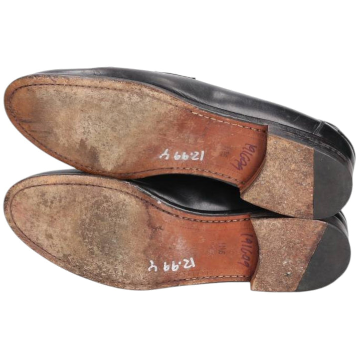 Mezlan Quilted Tassel Loafers, Made in Spain, 9 1/2D, Men's Size 10.8" (saa014561) Men's 27.5cm genuine leather black type Vintage Second Hand