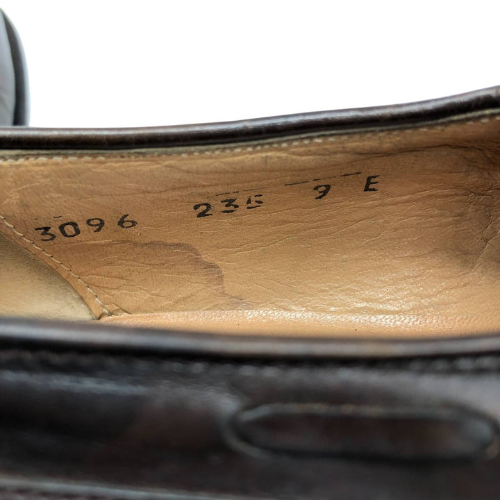 Salvatore Ferragamo Wingtip Tassel Loafers, 9 1/2D, Men's, Size 10.8" /saa014563 Men's 27.5cm genuine leather brown type Vintage Second Hand