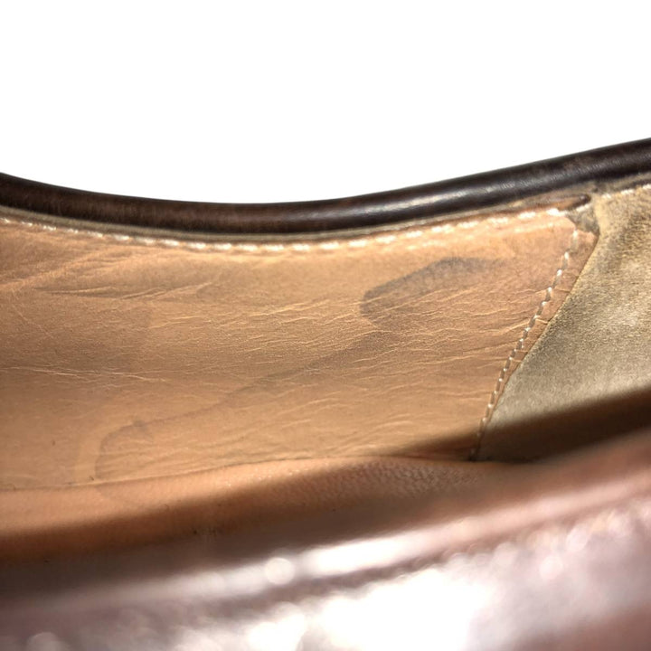 Salvatore Ferragamo Wingtip Tassel Loafers, 9 1/2D, Men's, Size 10.8" /saa014563 Men's 27.5cm genuine leather brown type Vintage Second Hand