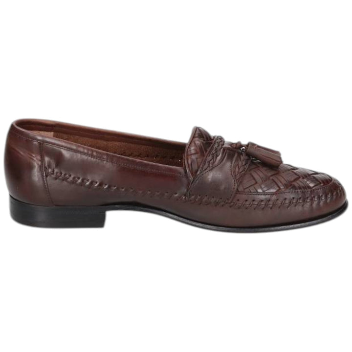 GIORGIO BRUTINI Braided Tassel Loafers, 9 1/2D, Men's, Size 10.8" (saa014564) Men's 27.5cm genuine leather brown type Vintage Second Hand