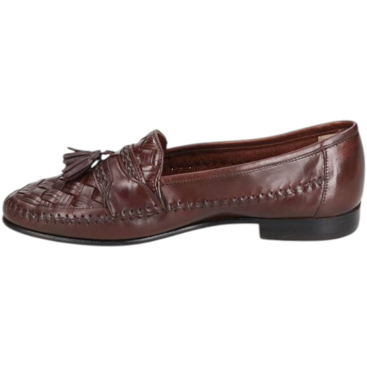 GIORGIO BRUTINI Braided Tassel Loafers, 9 1/2D, Men's, Size 10.8" (saa014564) Men's 27.5cm genuine leather brown type Vintage Second Hand