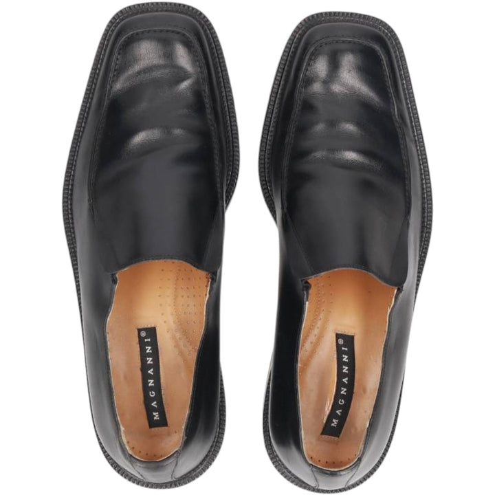 Magnanni Vamp Loafers, Made in Spain, 9M Men's 27.0cm genuine leather black type Vintage Second Hand