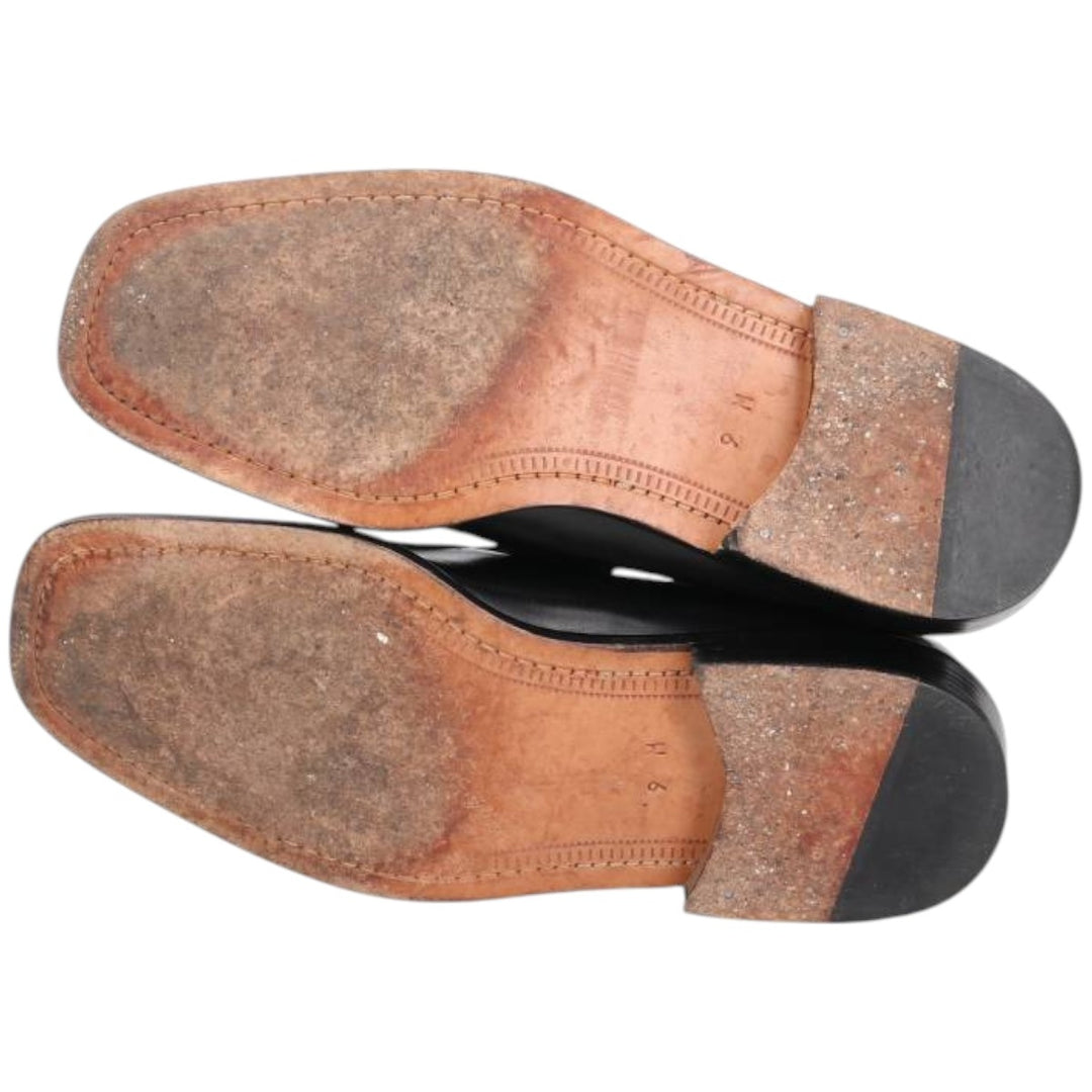 Magnanni Vamp Loafers, Made in Spain, 9M Men's 27.0cm genuine leather black type Vintage Second Hand