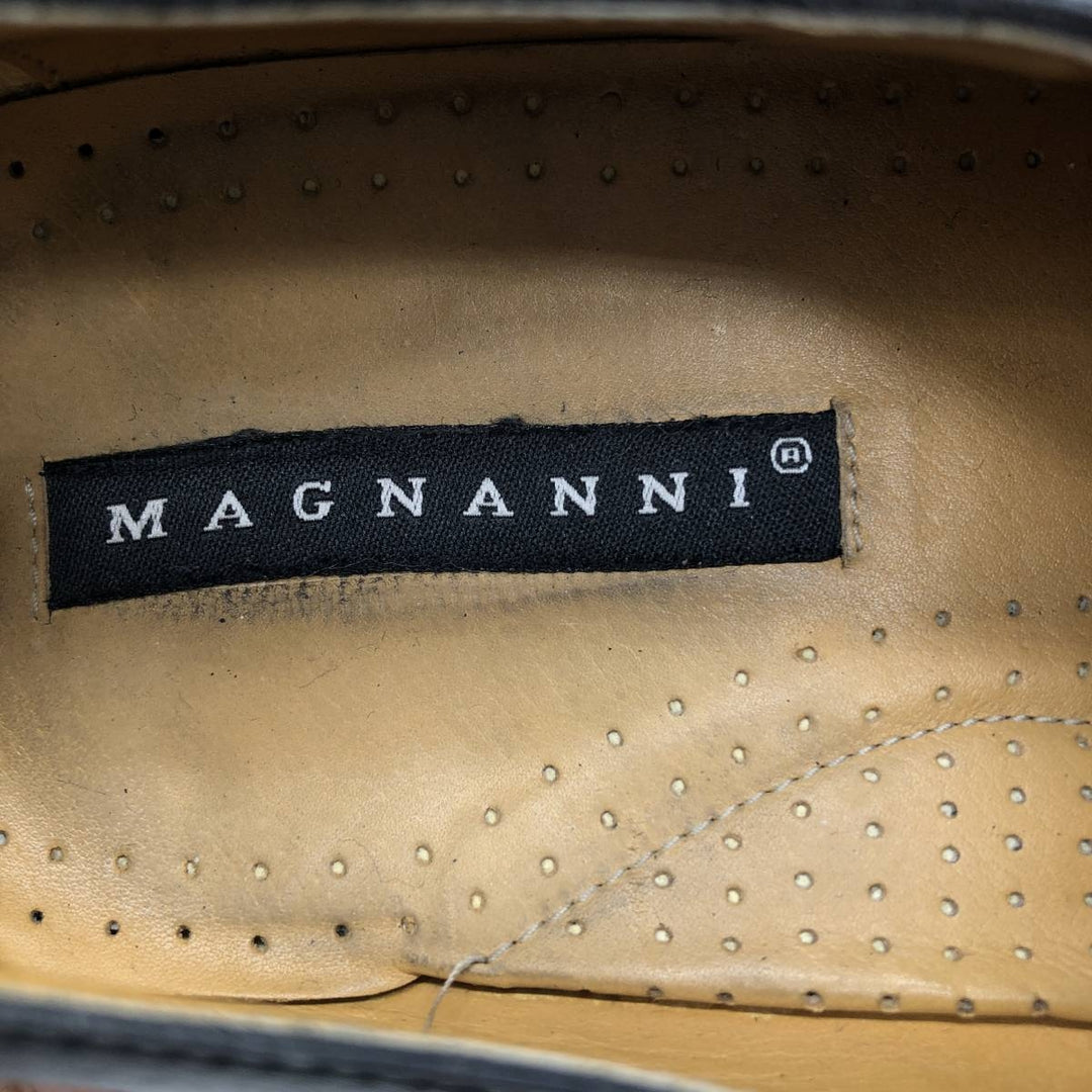 Magnanni Vamp Loafers, Made in Spain, 9M Men's 27.0cm genuine leather black type Vintage Second Hand