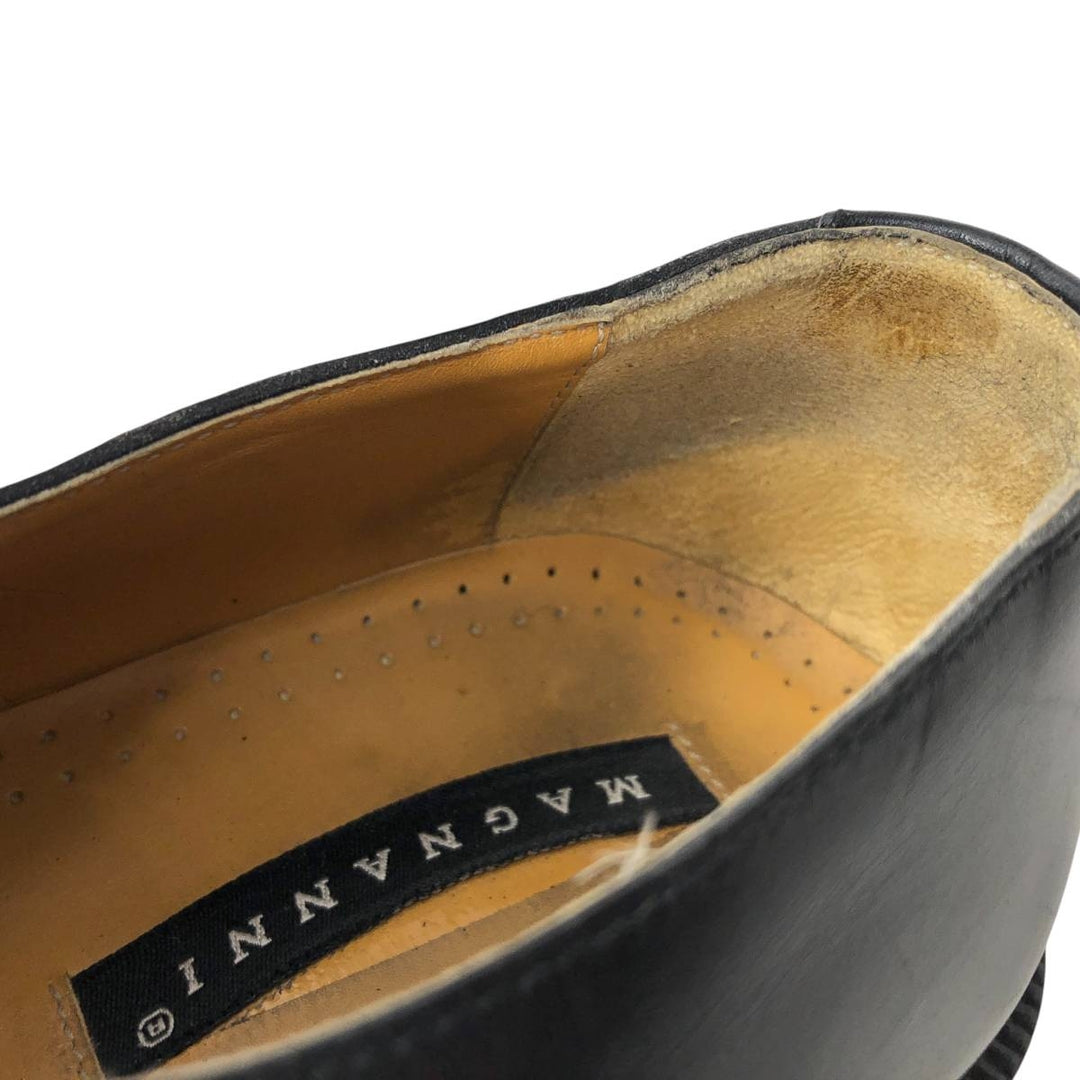 Magnanni Vamp Loafers, Made in Spain, 9M Men's 27.0cm genuine leather black type Vintage Second Hand