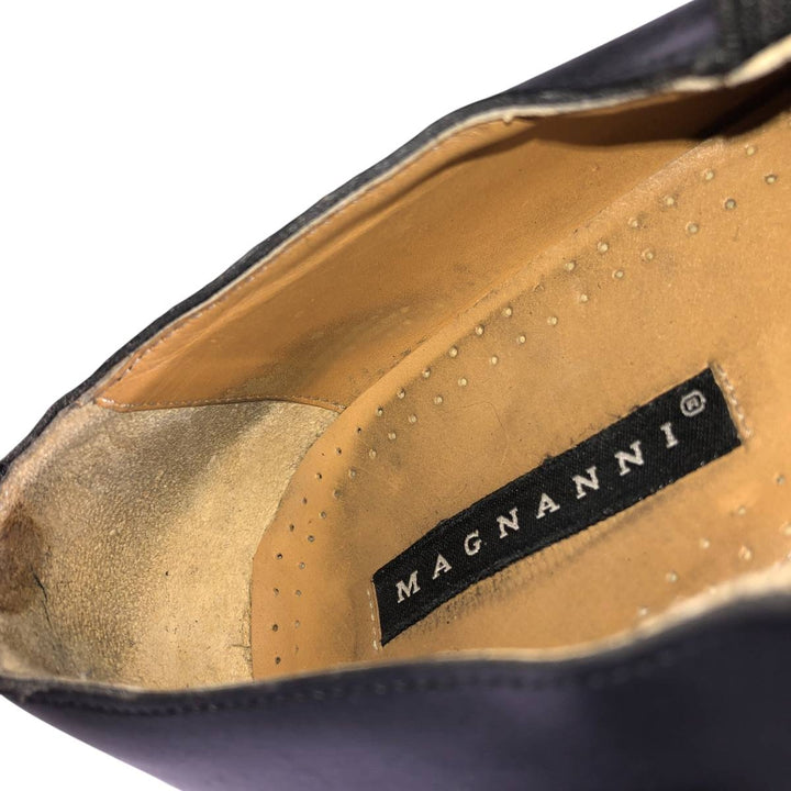 Magnanni Vamp Loafers, Made in Spain, 9M Men's 27.0cm genuine leather black type Vintage Second Hand