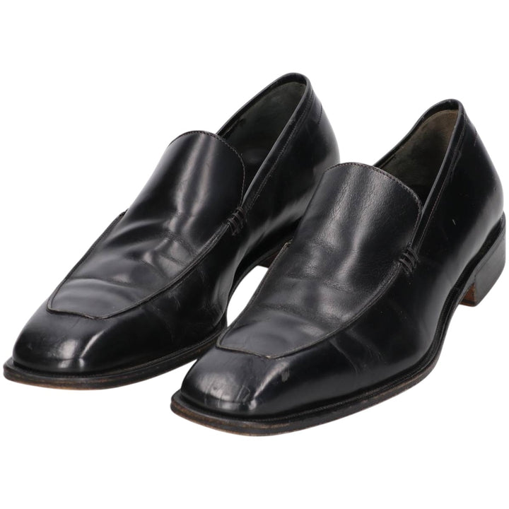 Salvatore Ferragamo square-toe U-tip loafers, made in Italy, 9D, men's size 10.6 inches (saa014566) Men's 27.0cm genuine leather black type Vintage Second Hand