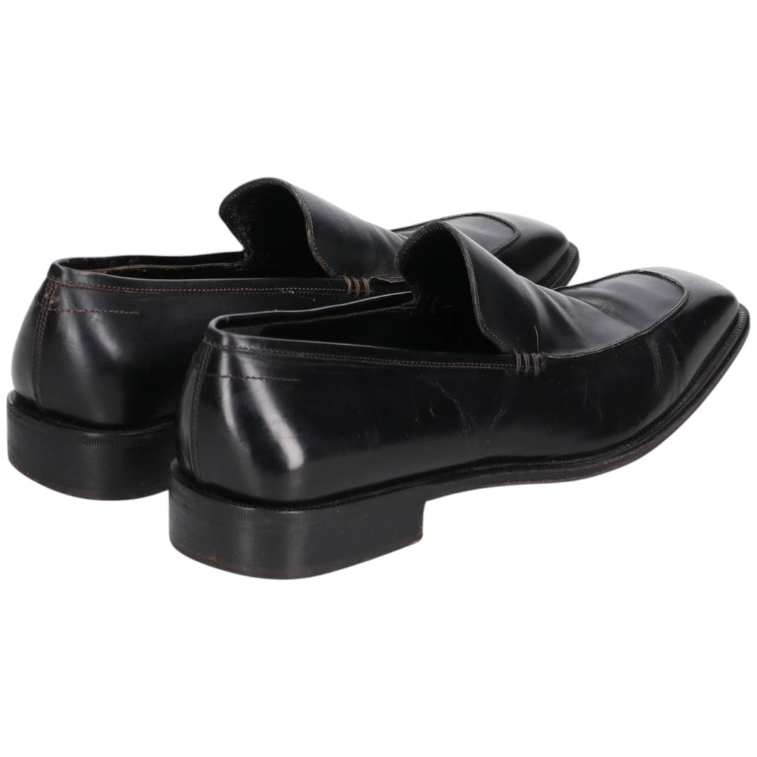 Salvatore Ferragamo square-toe U-tip loafers, made in Italy, 9D, men's size 10.6 inches (saa014566) Men's 27.0cm genuine leather black type Vintage Second Hand