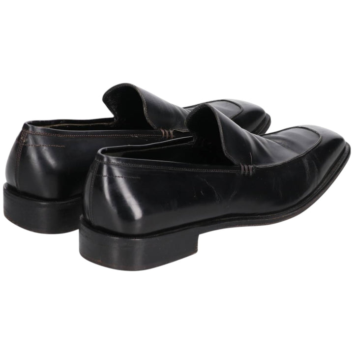 Salvatore Ferragamo square-toe U-tip loafers, made in Italy, 9D, men's size 10.6 inches (saa014566) Men's 27.0cm genuine leather black type Vintage Second Hand