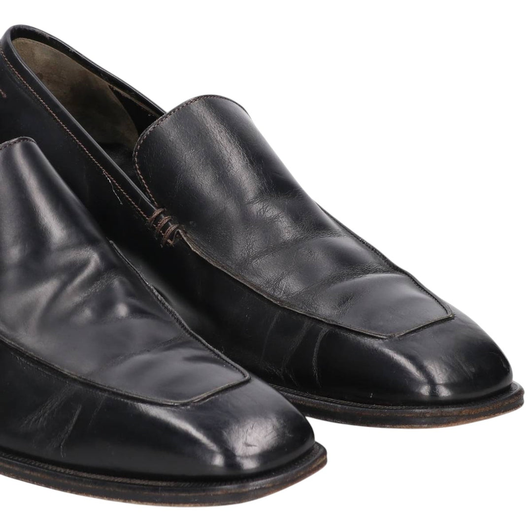 Salvatore Ferragamo square-toe U-tip loafers, made in Italy, 9D, men's size 10.6 inches (saa014566) Men's 27.0cm genuine leather black type Vintage Second Hand