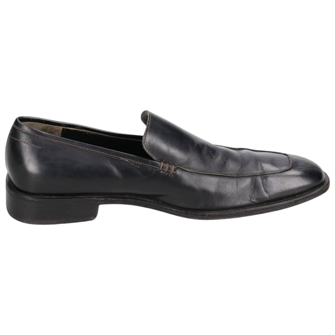 Salvatore Ferragamo square-toe U-tip loafers, made in Italy, 9D, men's size 10.6 inches (saa014566) Men's 27.0cm genuine leather black type Vintage Second Hand