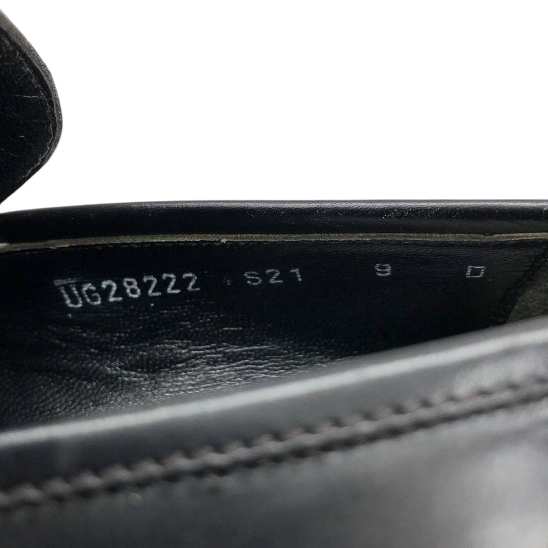 Salvatore Ferragamo square-toe U-tip loafers, made in Italy, 9D, men's size 10.6 inches (saa014566) Men's 27.0cm genuine leather black type Vintage Second Hand