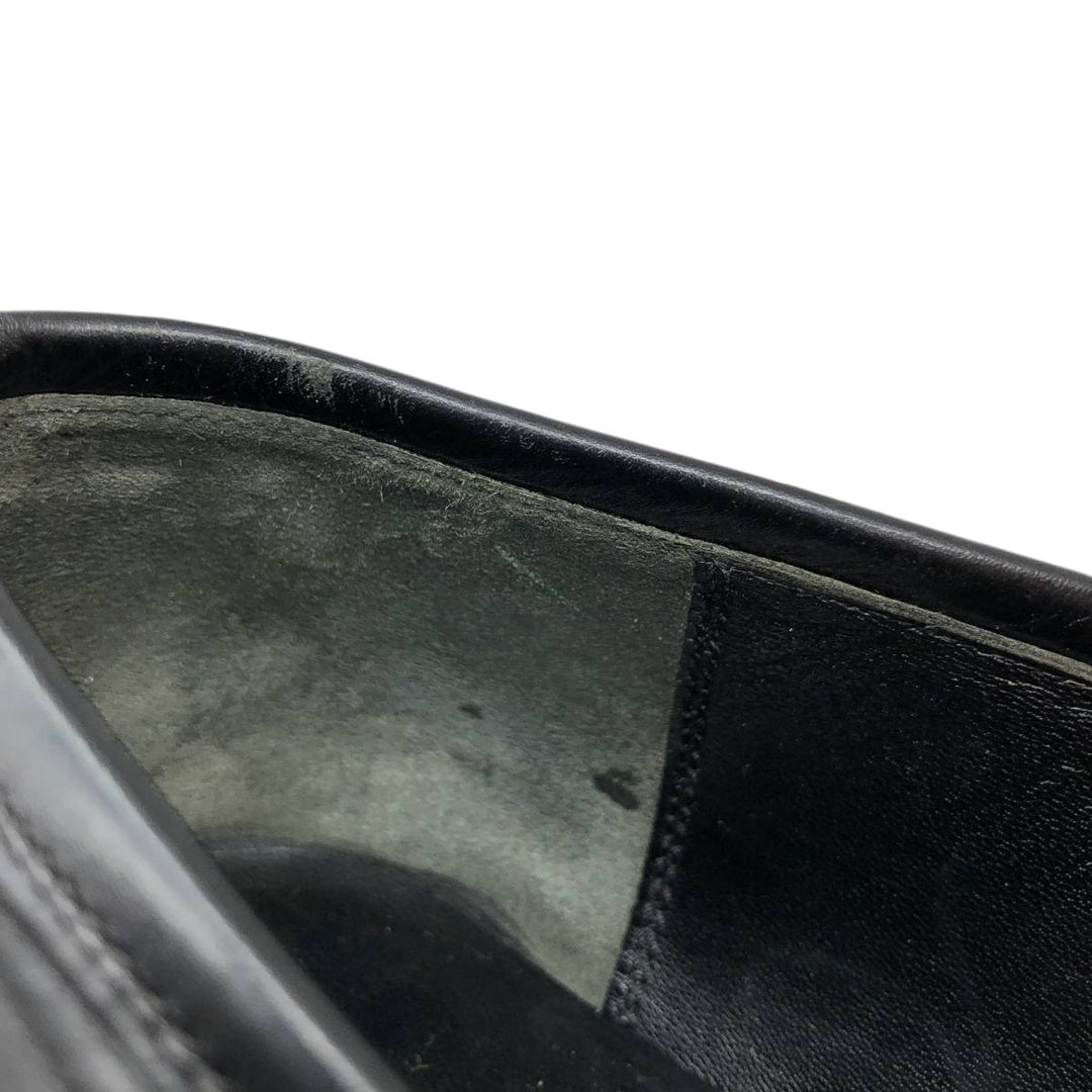 Salvatore Ferragamo square-toe U-tip loafers, made in Italy, 9D, men's size 10.6 inches (saa014566) Men's 27.0cm genuine leather black type Vintage Second Hand