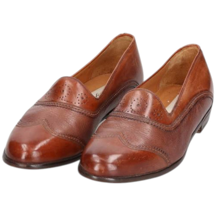 Mezlan Wingtip Full-Brogue Loafers, Made in Spain, Size 8M, Men's, Size 10.4" (saa014567) Men's 26.5cm genuine leather brown type Vintage Second Hand