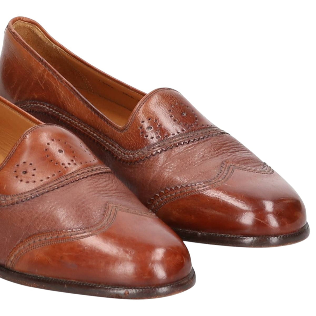 Mezlan Wingtip Full-Brogue Loafers, Made in Spain, Size 8M, Men's, Size 10.4" (saa014567) Men's 26.5cm genuine leather brown type Vintage Second Hand