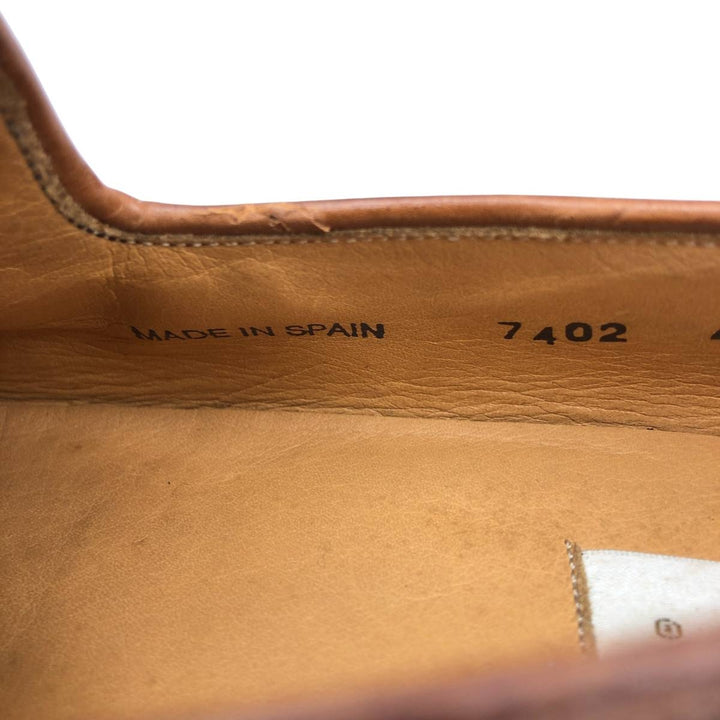 Mezlan Wingtip Full-Brogue Loafers, Made in Spain, Size 8M, Men's, Size 10.4" (saa014567) Men's 26.5cm genuine leather brown type Vintage Second Hand