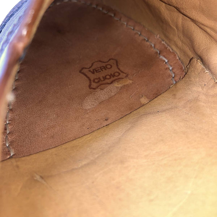 Mezlan Wingtip Full-Brogue Loafers, Made in Spain, Size 8M, Men's, Size 10.4" (saa014567) Men's 26.5cm genuine leather brown type Vintage Second Hand