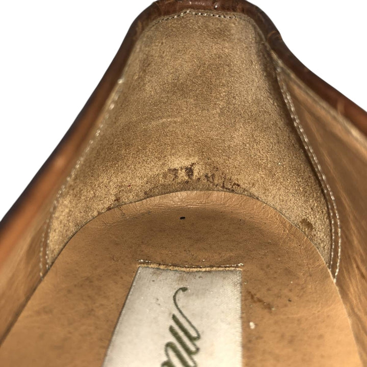 Mezlan Wingtip Full-Brogue Loafers, Made in Spain, Size 8M, Men's, Size 10.4" (saa014567) Men's 26.5cm genuine leather brown type Vintage Second Hand