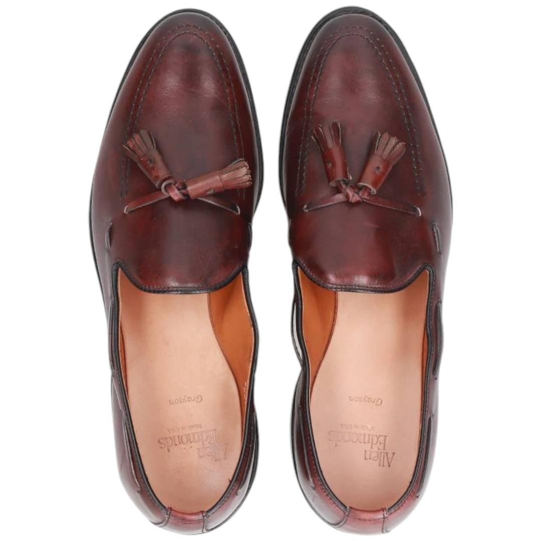 Allen Edmonds Grayson Tassel Loafers, Made in USA, Size 9 1/2B Men's 27.5cm genuine leather brown type Vintage Second Hand