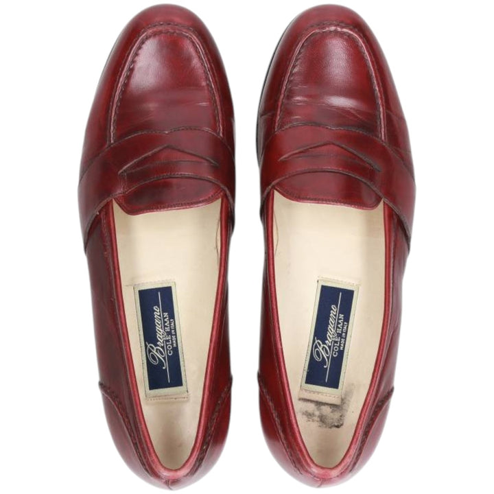 Cole Haan Bragano penny loafers, Made in Italy, Size 9 Men's 27.0cm genuine leather wine-red Vintage Second Hand