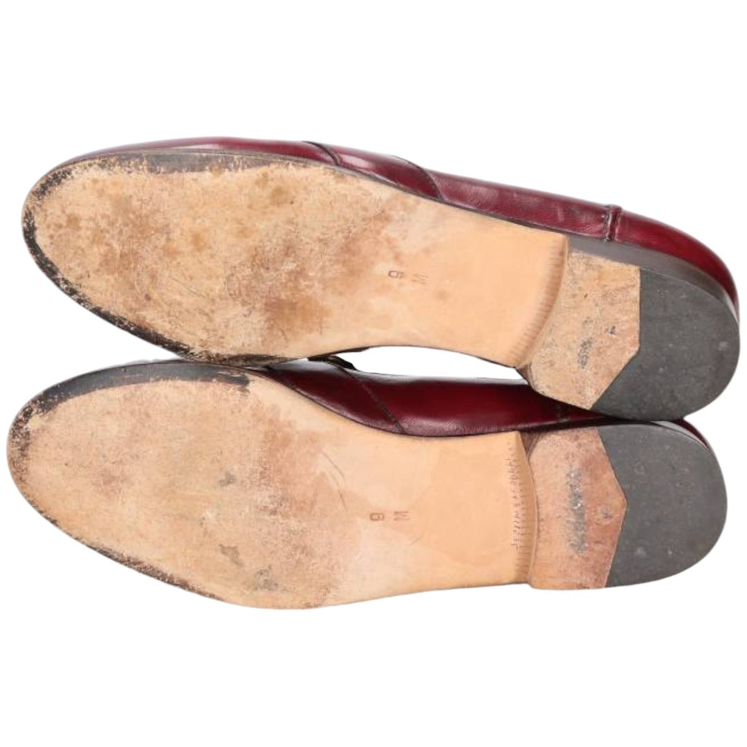 Cole Haan Bragano penny loafers, Made in Italy, Size 9 Men's 27.0cm genuine leather wine-red Vintage Second Hand