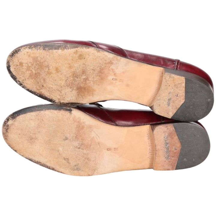 Cole Haan Bragano penny loafers, Made in Italy, Size 9 Men's 27.0cm genuine leather wine-red Vintage Second Hand