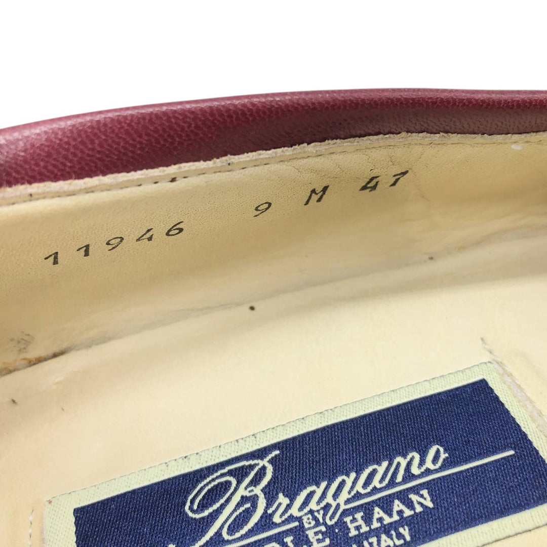 Cole Haan Bragano penny loafers, Made in Italy, Size 9 Men's 27.0cm genuine leather wine-red Vintage Second Hand