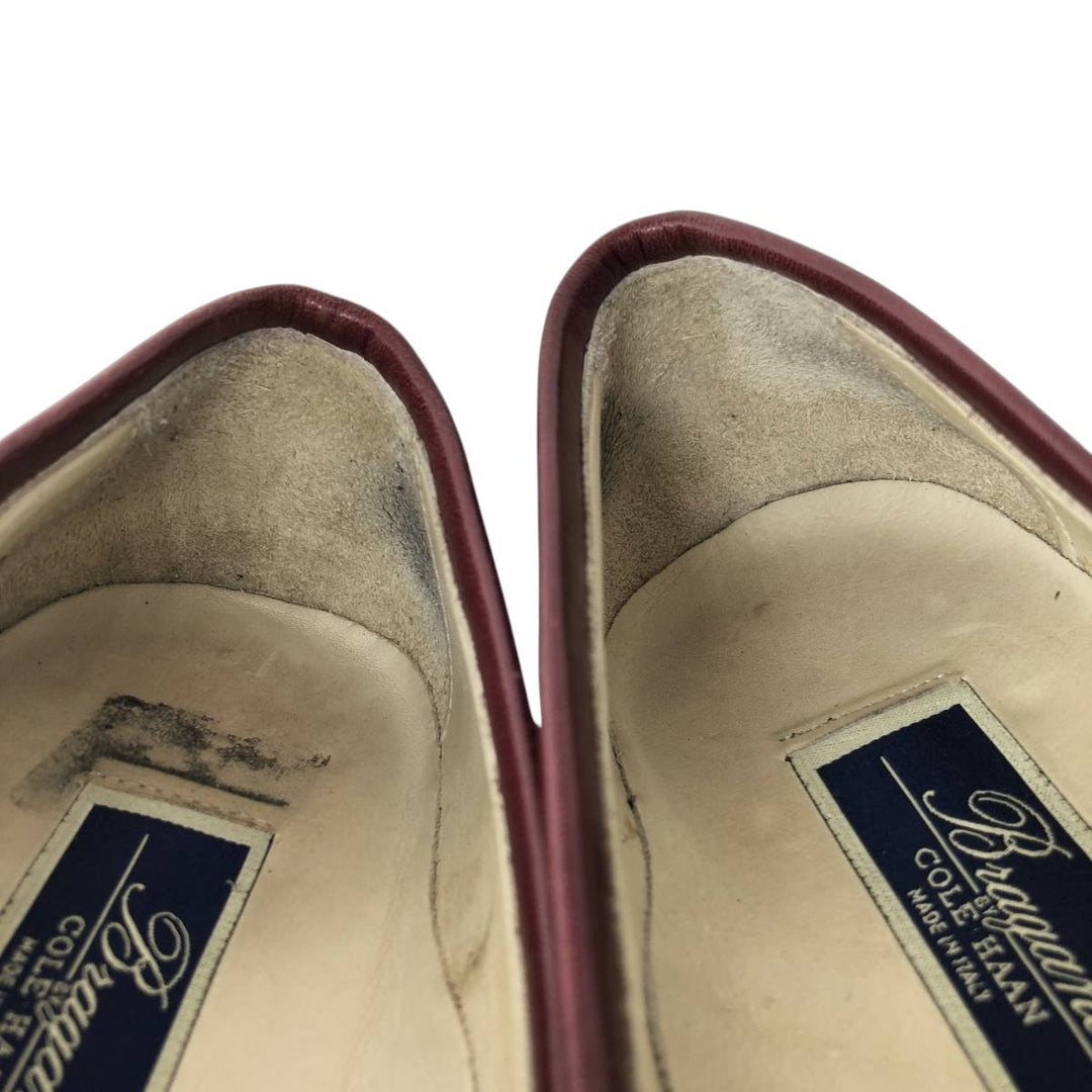 Cole Haan Bragano penny loafers, Made in Italy, Size 9 Men's 27.0cm genuine leather wine-red Vintage Second Hand