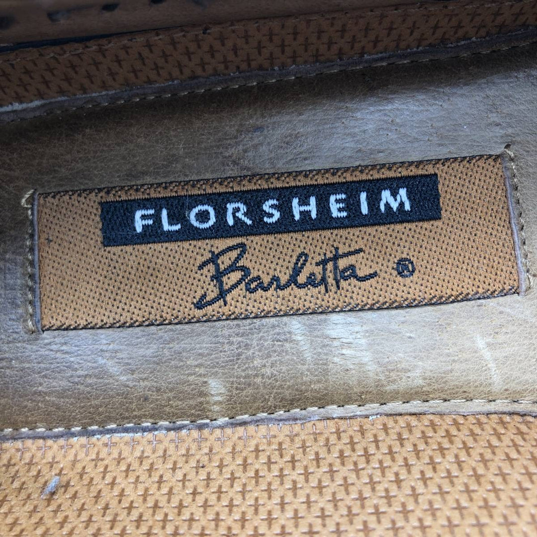 Florsheim BARLETTA loafer shoes, size 9D Men's 27.0cm Exotic Leather Ostrich brown type Vintage Second Hand