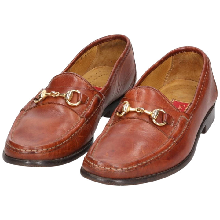 Cole Haan Bit Loafers, Made in Italy, 8 1/2" Wide Men's 26.5cm genuine leather brown type Vintage Second Hand