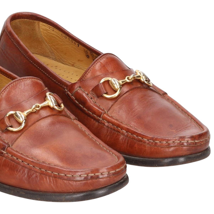 Cole Haan Bit Loafers, Made in Italy, 8 1/2" Wide Men's 26.5cm genuine leather brown type Vintage Second Hand