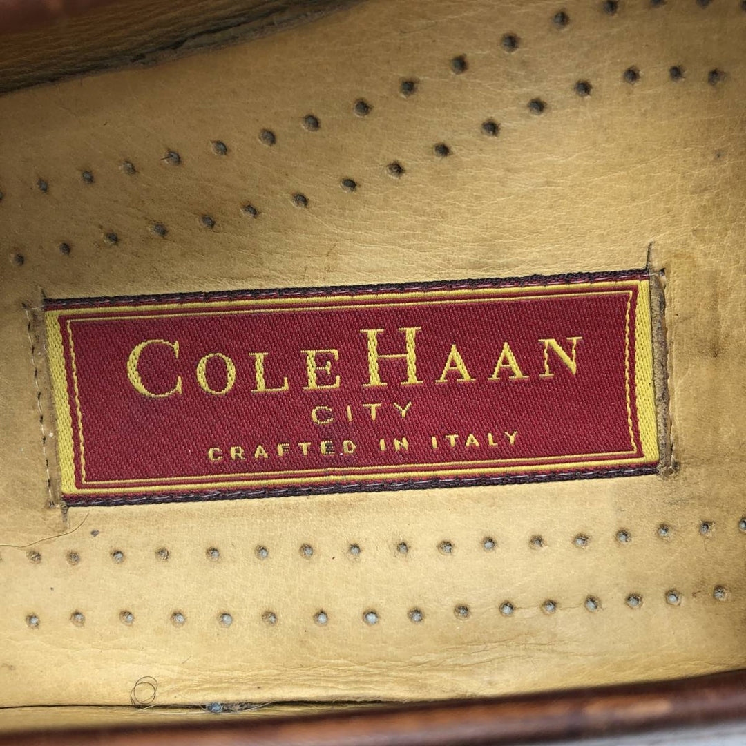 Cole Haan Bit Loafers, Made in Italy, 8 1/2" Wide Men's 26.5cm genuine leather brown type Vintage Second Hand